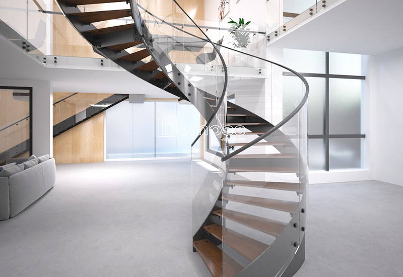 澳洲客戶旋轉樓梯和雙鋼板樓梯工程