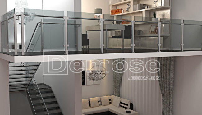 室內玻璃欄桿圖