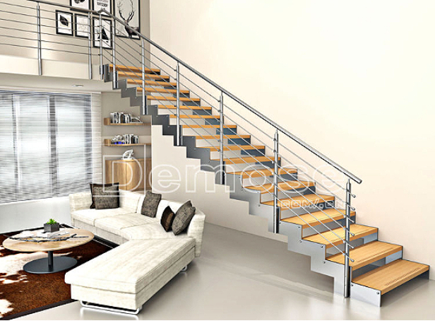 不銹鋼直線樓梯